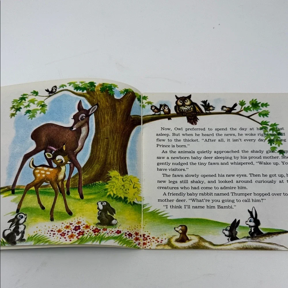 Walt Disney's Story of Bambi Book No Cassette Tape) BOOK ONLY 24 Pages Vintage